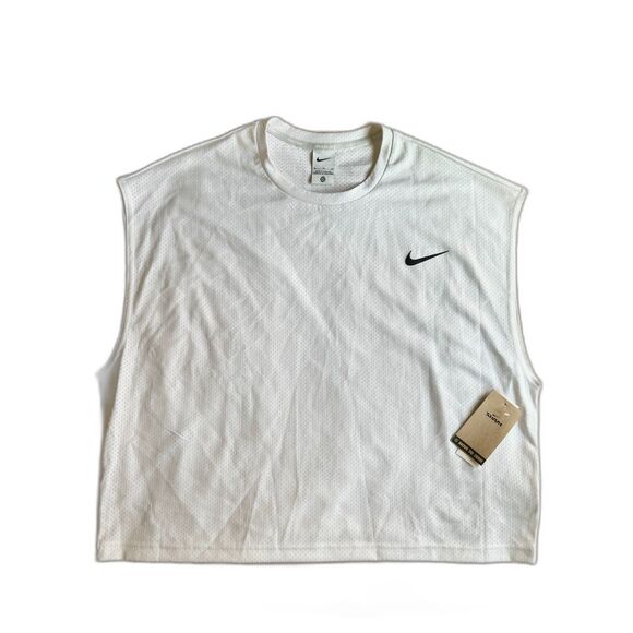 NIKE SWIM Mesh Crop Tank Top Men's S White Tee Urban Outfitters Exclusive NWT - Picture 3 of 10
